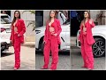 Tara Sutaria Looks REDiant As She S Seen Jet Off To Ahmedabad For Promotions Heropanti 2 Tara