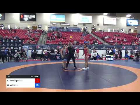 65 Lbs Quarterfinal - CarrieAnn Randolph, Tennessee Vs Mallory Velte, Titan Mercury Wrestling Club