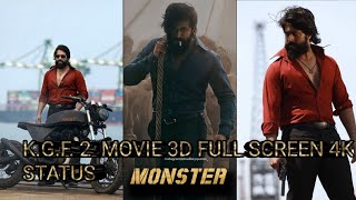 KGF 2 movie status | 3D zoom 4K status | 2022 New video