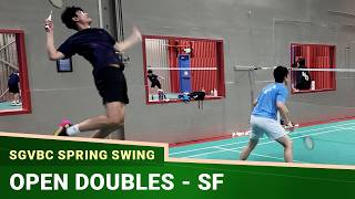 SGVBC Spring Swing | Open Doubles | SF | Kevin Fu/Lawrence Taing vs Hock Lai Lee/Meghana Nishant