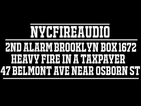 NYCFireAudio - Brooklyn All Hands Box 1672 - Heavy Fire In A Taxpayer  - 6/18/17