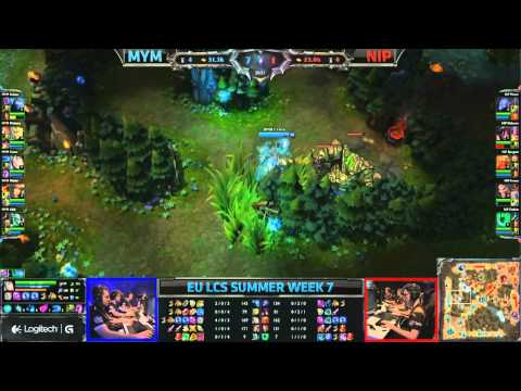 Meet Your Makers (MYM) vs Ninjas in Pyjamas (NiP) || EU LCS Summer 2013 W7D2 || Full Game HD