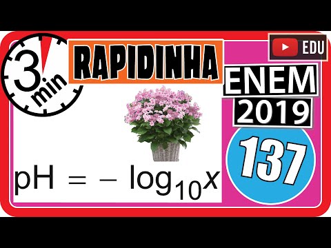 🏃[ENEM 2019] 137 📘 LOGARITMO A Hydrangea macrophylla é uma planta com flor azul ou cor-de-rosa,