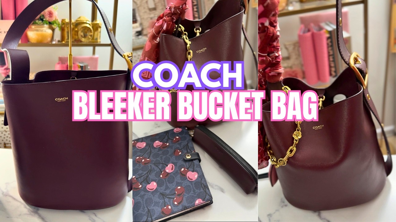GREAT BAG!! COACH BLEECKER BUCKET BAG (ON SALE) - WHAT IS IN MY BAG AND REVIEW -CHIT CHAT
