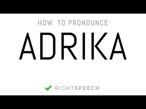 Adrika - How to pronounce Adrika - Indian Girl Name