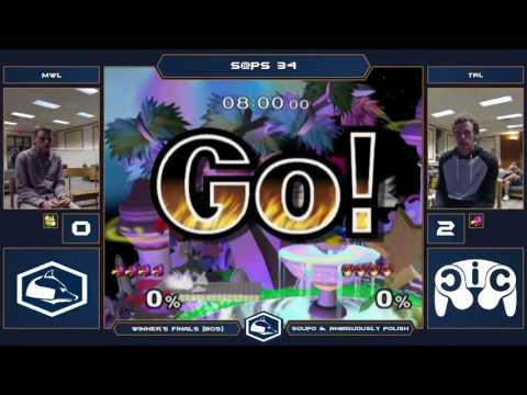 S@PS 34 Melee Singles - MWL (Marth/Fox) vs TRL (Fox/Falco) - Winner's Finals