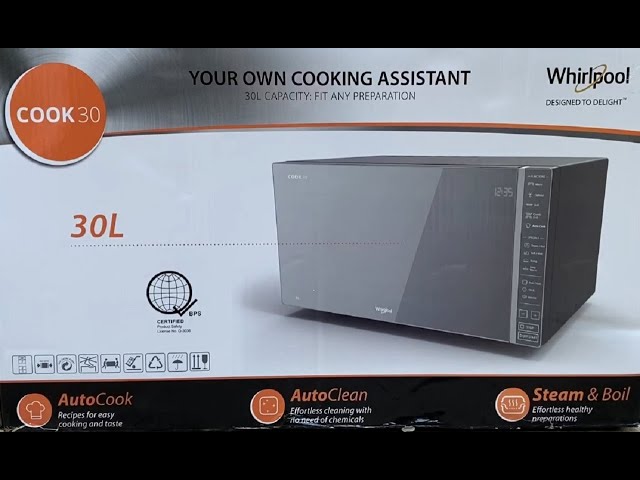 Vídeo relacionado con Whirlpool Microondas con Grill MWP203SB 20L 700W, Libre Instalación, Panel Digital, Negro