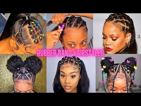 ⭐️💕Rubber Band Hairstyle On Natural Hair 2022