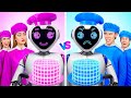Boys VS Girls Cooking Challenge With A Robot By Multi DO Smile