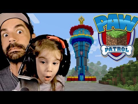 Paw Patrol Minecraft Adventure with My Daughter! :: Finding Tracker!
