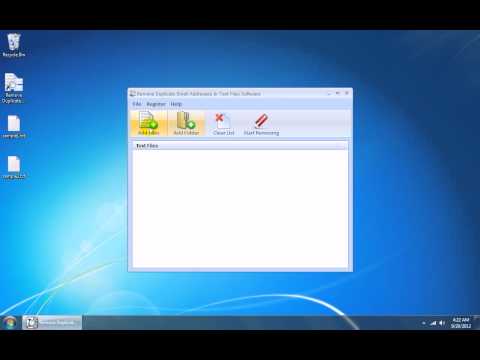 Remove Duplicate Email Addresses In Text Files Software