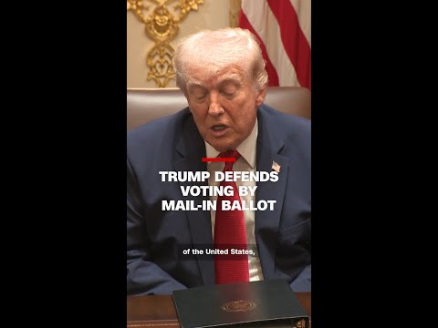 Trump defends voting by mail-in ballot