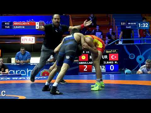 Qual. GR - 55 kg: N. ABDULLAEV (KGZ) v. M. ILBARS (TUR)