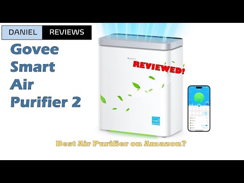 GoveeLife Smart Air Purifier for Home Large Rooms, Covers up to 1046 ft², PM2.5 Monitor, Sleep Mode, 3-in-1 Filter Air Purifier with App and Alexa Control for Pet Hair, Odors, Pollen and Smoke video review thumbnail