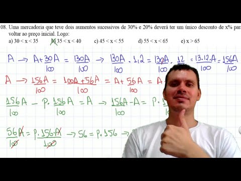 328. Colégio Naval 1989 - Q8 - Aumentos e descontos percentuais