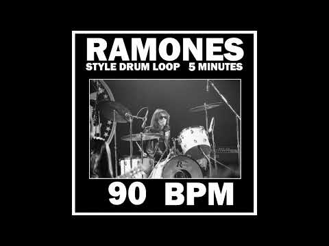 Ramones Punk Style Drum Beat Loop 90 BPM 5 Minutes Down Stokes 8th Notes