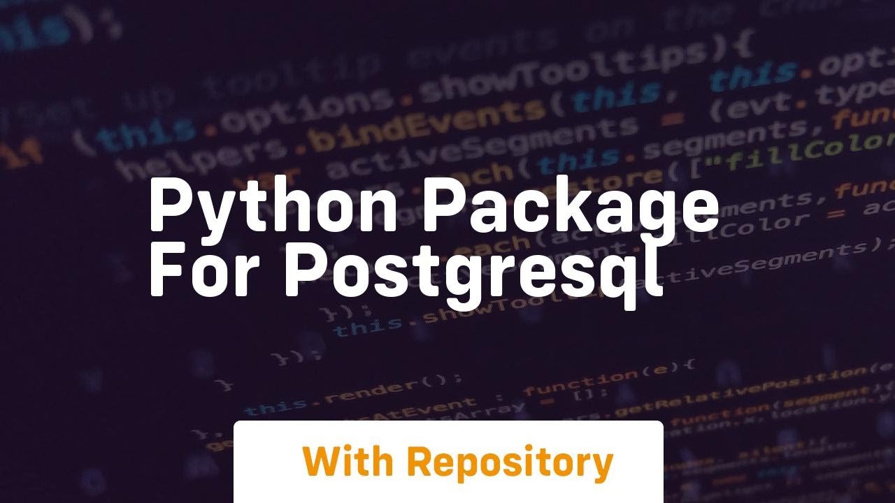 python package for postgresql