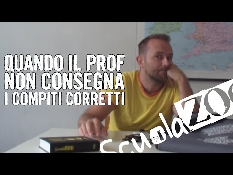 Quando il Prof non porta i COMPITI CORRETTI #Cosedaprof | #ScuolaZoo