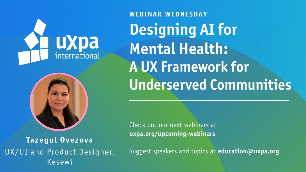 Designing AI for Mental Health: A UX Framework for Underserved Communities