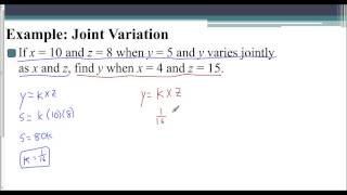 Joint Variation Examples