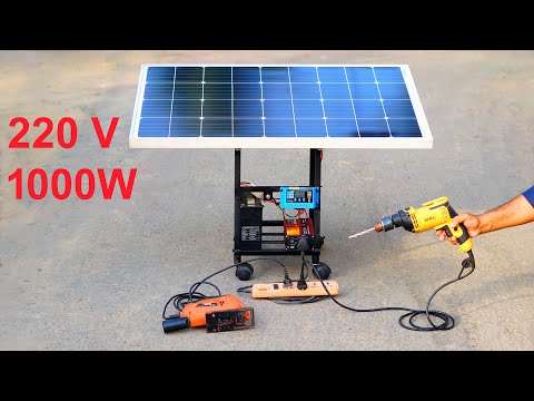 How to Make Portable Solar Inverter - Free Energy