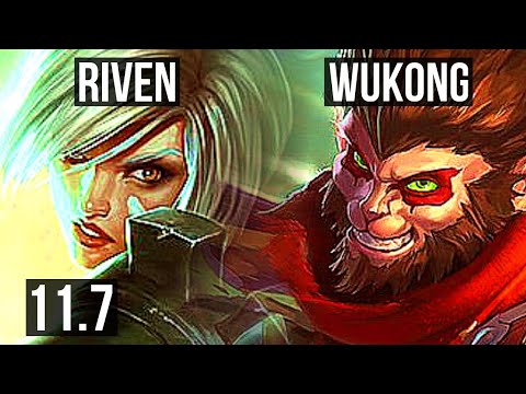 RIVEN vs WUKONG (TOP) | 13/1/0, 2.2M mastery, 6 solo kills, 600+ games | EUW Diamond | v11.7