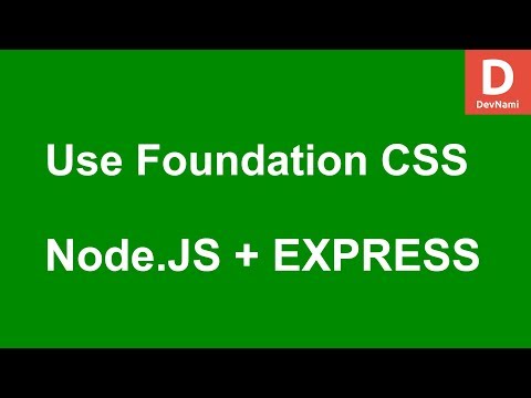 Express js How to Use Zurb Foundation CSS Framework in Node js Project