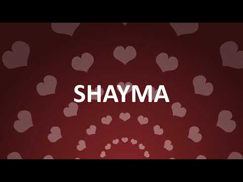 HAPPY BIRTHDAY SHAYMA