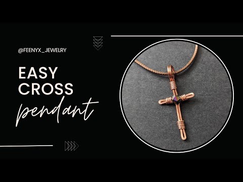 Wire Wrapping Tutorial | Easy Wire Wrapped Cross Pendant | DIY Jewelry
