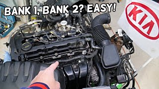 WHERE IS BANK 1 BANK 2 ON KIA SORENTO, KIA SPORTAGE