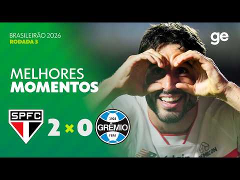 Gols e lances de São Paulo x Grêmio