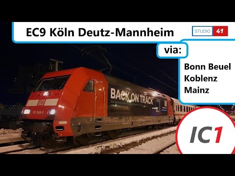 Köln Deutz-Mannheim *EC9* (SBB II BR101) Führerstandsmitfahrt/Cabride