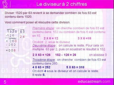 comment poser une division cm1