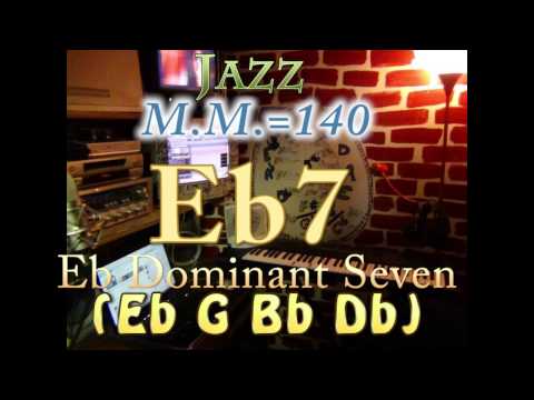Eb7 Dominant Seven (Eb G Bb Db) - Jazz - M.M.=140 - One Chord Backing Track