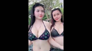 Tiktok bikini di kolam renang  viral2 #tiktokbikini #bikini #sexy #19