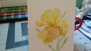 preview picture of video 'Watercolor flower painting on Monday morning'