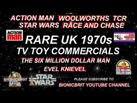 XMAS UK 70s TOY COMMERCIALS ADVERTS SIX MILLION DOLLAR MAN STARWARS PALITOY EVEL KNIEVEL,WOOLWORTHS