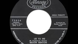 1962 HITS ARCHIVE: Lie To Me - Brook Benton