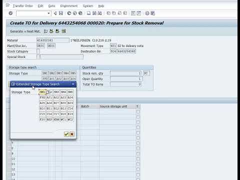 SAP LT03 Create Transfer Order for Delivery Note