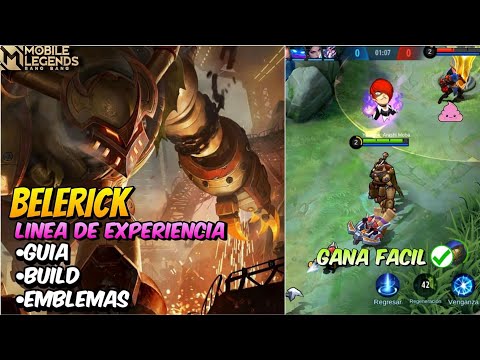 BELERICK LINEA DE EXPERIENCIA GUIA - BUILD - EMBLEMAS HAZLO ASI! MOBILE LEGENDS ESPAÑOL