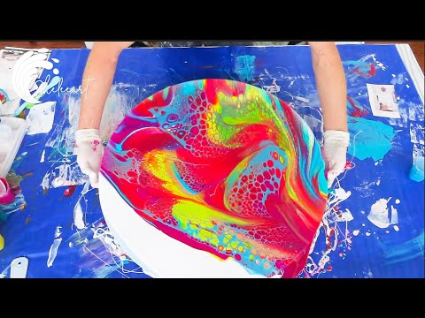 109.  Sheleeart - 24" Big Red Pseudo Swipe - BIGGG Blue Cells!