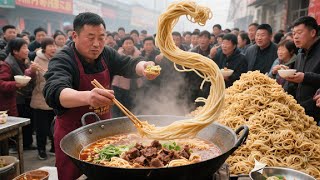 河南大哥靠卖板面买三套房，600斤料能出 6000碗，价格亲民顾客挤破头【探味小幺】