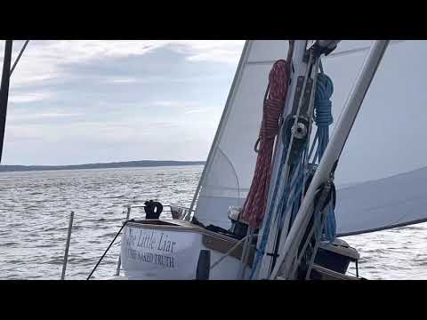 Under full sail just out of Northport and Port Washington.