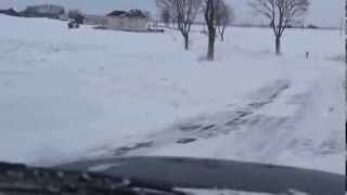preview picture of video 'Zima 2014 - szukanie wjazdu - Stasin, Sabnie'