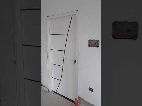 Hinged polished decorative pvc door (wood free) contact70045...