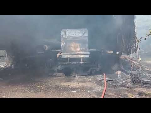 Incendio en un galpón en la zona rural de Arroyo Ceibal