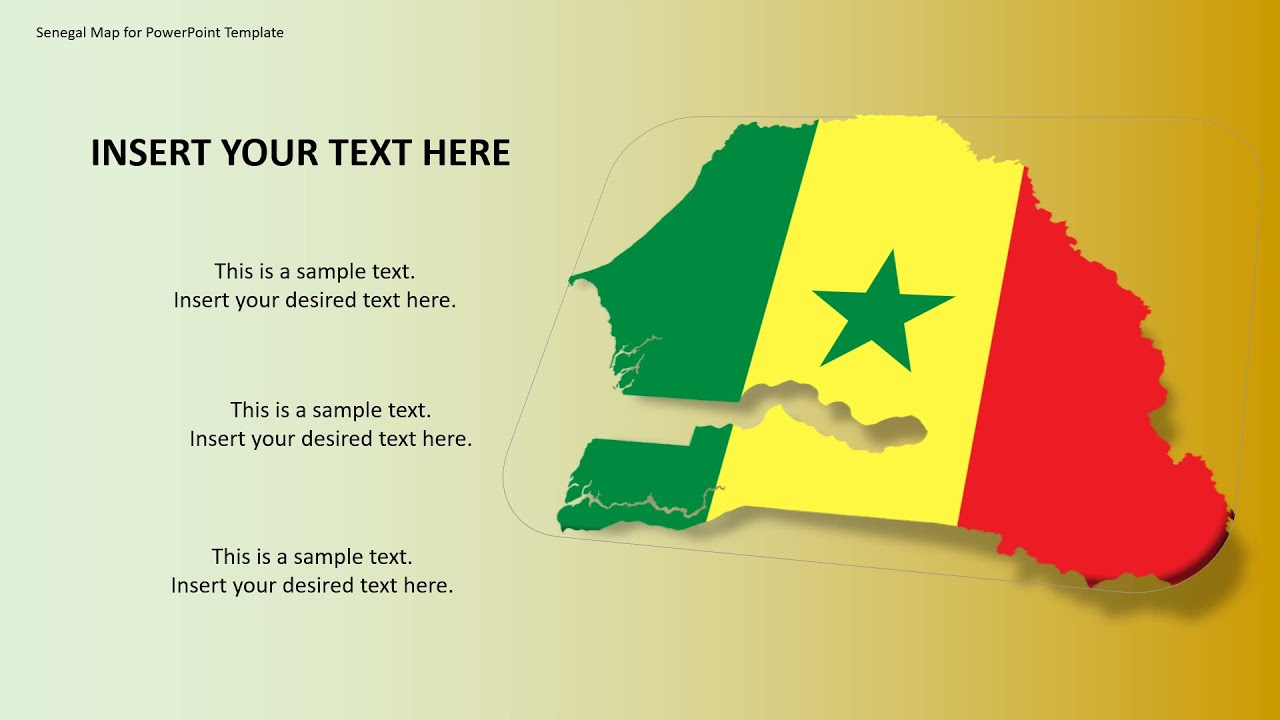 Senegal Map for PowerPoint Template