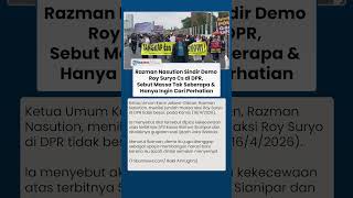 Demo Roy Suryo di Depan DPR, Razman Nasution: Jumlah Massanya Tak Seberapa