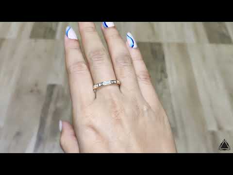 Baguette Cut Moissanite Full Eternity Band Bar Style Baguette Bezel Set Moissanite Wedding Band