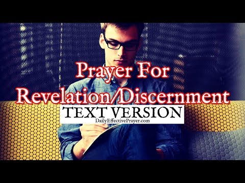 Prayer For Revelation / Discernment (Text Version - No Sound) Video